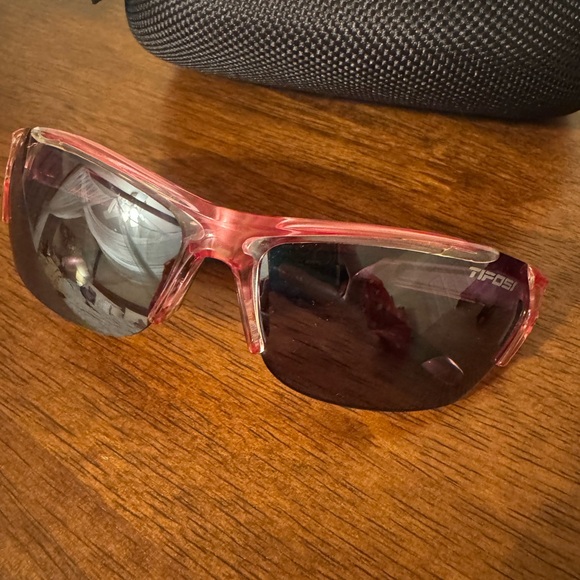 Tifosi Pink Transparent Sport Sunglasses with Case main image 4